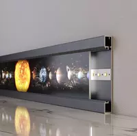 Накладной/скрытый плинтус 100X12 мм RAL 9003 с возможностью освещения