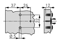  Крестовая и ответная планка для петли ECO TIOMOS 3-точечное крепление - 