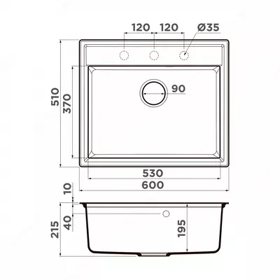Кухонная мойка OMOIKIRI DAISEN 78-2 BL