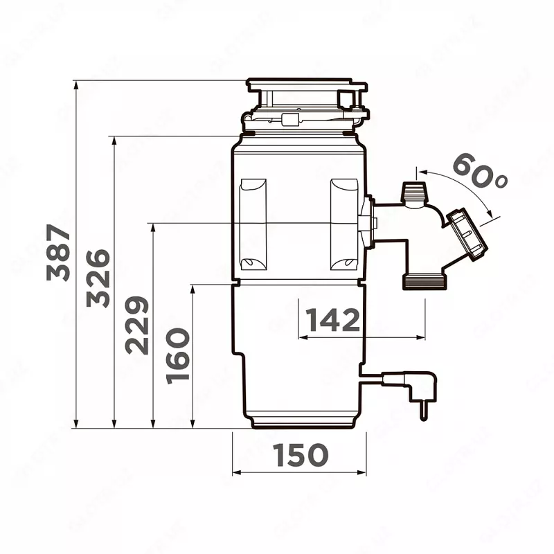 Измельчитель пищевых отходов OMOIKIRI NAGARE SLIM 1250 AZ - от 9 322 100 сум
