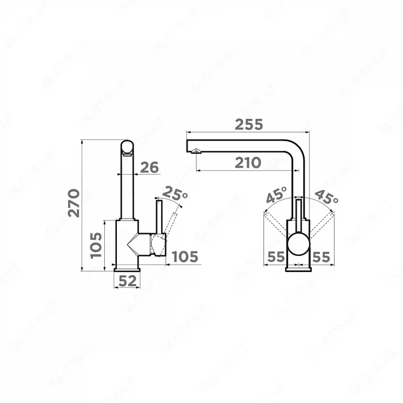Смеситель OMOIKIRI Nakagawa - 2 400 636 сум