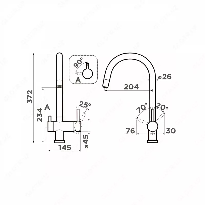 Смеситель OMOIKIRI YAMADA - 4 306 762.8 сум