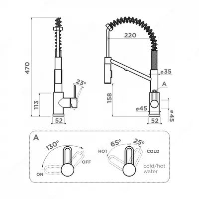 Смеситель OMOIKIRI MIKAWA 2 PLUS-SB - 7 022 977.7 so'm / dona