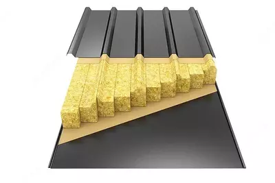 Сэндвич-панель кровельная СПКр50-04-04-BZ-100, 50 мм/100, DSD PANEL