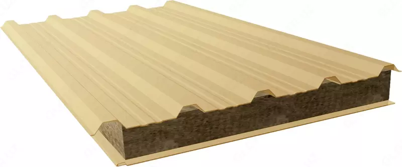 Tom yopish sendvich paneli SPKr100-045-045-BZ-100