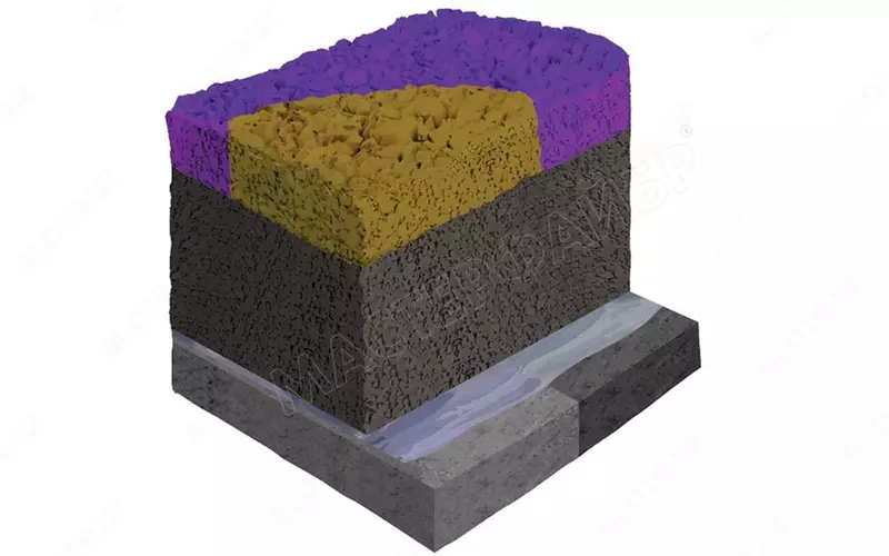 СЭНДВИЧ ВИВИГАМ Резиновое двуслойное бесшовное напольное покрытие