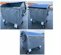 Металлический мусорный контейнер 1100 литров из нержавеющей стали - от {0} сум