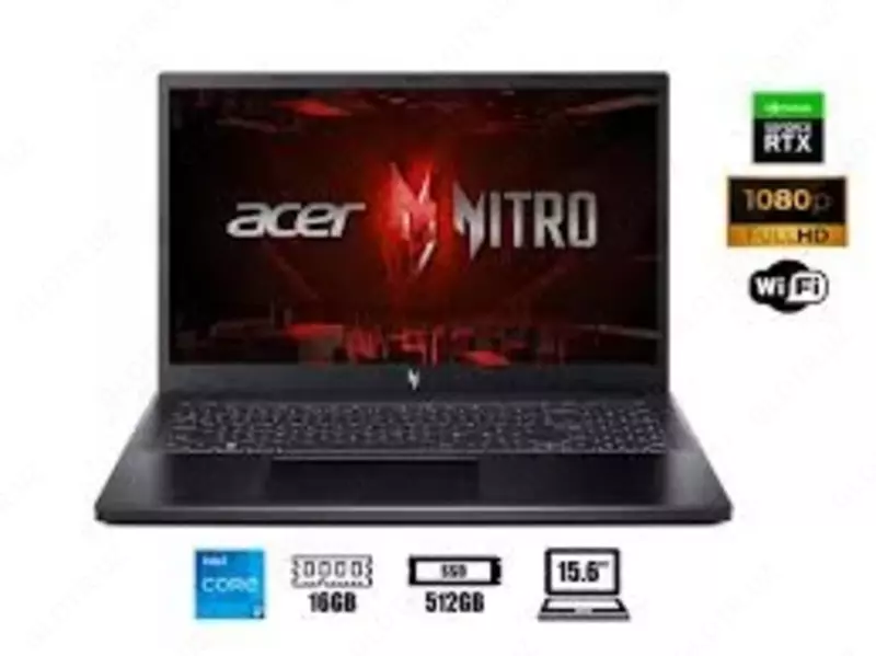 ACER NITRO ANV15-51-71PD I7-13620H 16GB 512GB RTX 3050 6GB 15.6 FHD IPS 144Hz Chakana savdo