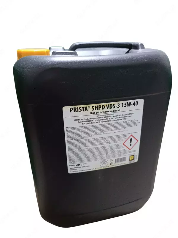 Моторные масла «Премиум» Prista SHPD VDS3 15W40 (20 л) API CI4/SL Оптом и розница