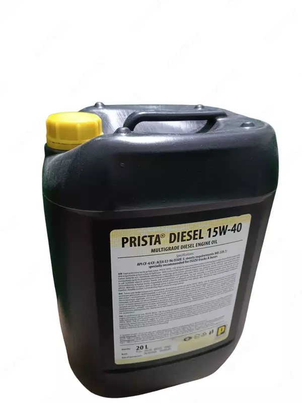 Yarim sintetik motor moylari Motor moylari "Standart" Prista Diesel 15W40 (20 l)API CF4/CF