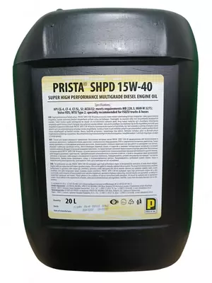 Полусинтетические моторные масла Моторные масла для двигателей грузовиков и автобусов на метане Prista SHPD LS 15W40 (20Л) - 50 000 сум / литр