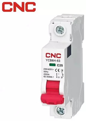 Автоматический выключатель YCB7-63N 1P C20A 6kA