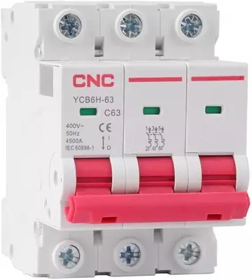 Автоматический выключатель YCB7-63N 3P C06А 6kA - 51 973 so'm / dona