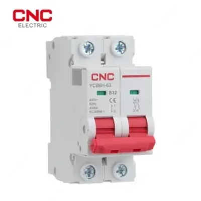 Автоматический выключатель YCB6-63H 2P B10A 6kA - 34 648 so'm / dona
