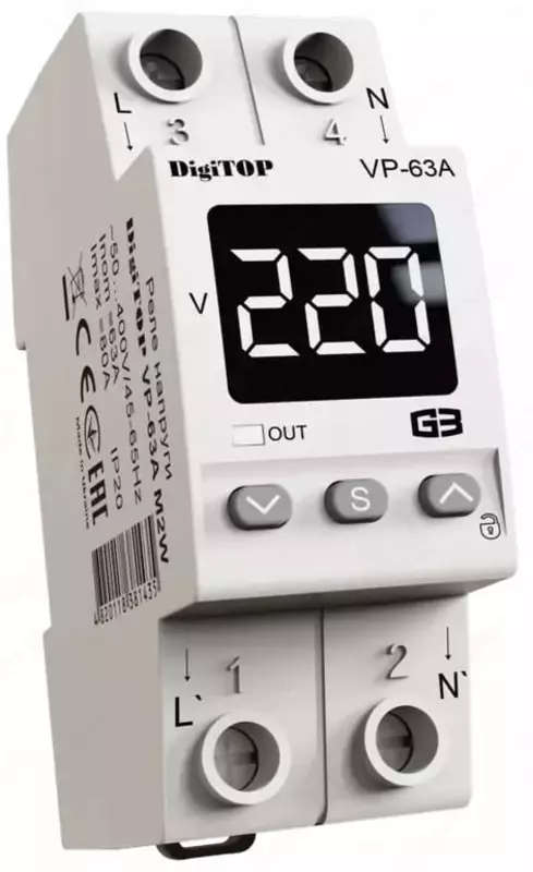  DigiTOP VP-63A M2W kuchlanish rölesi - 