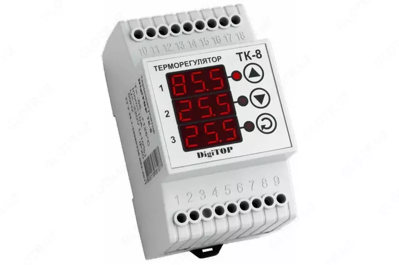 Терморегулятор (трехканальный) DigiTOP ТК-8