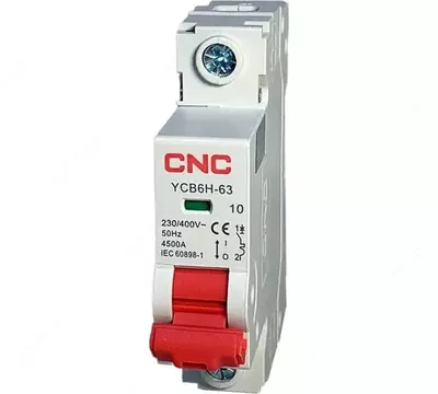 Avtomatik avtomatik ochirgich (aylanma) CNC Electric YCB6 HS 1P 63A (Art. - mcb-dz47hs-bpc1-63)
