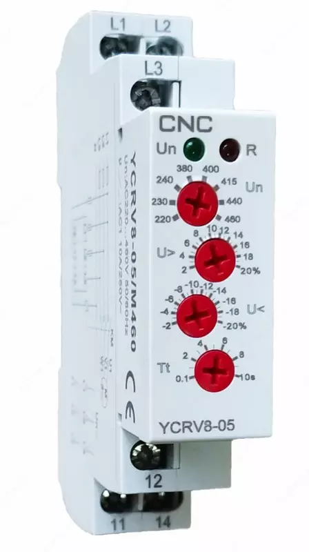 Реле контроля фаз CNC Electric YCRV8 (Арт. - rn-ycrv8-1-10)
