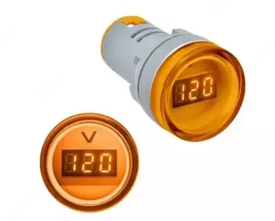  Индикатор значения напряжения (LED) UPOWER AD101-22VM  зеленый  желтый  красный  АС  d=22 мм - 
