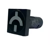 Лампа индикатор указатель положения (LED) UPOWER AD105-22W/G  квадратная матрица  Ф22 мм  24 В  красный/зелёный