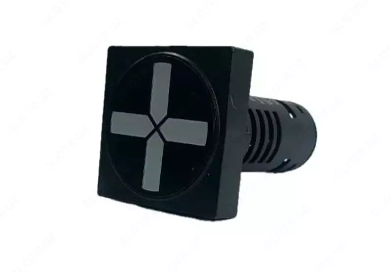  Лампа индикатор указатель положения (LED) UPOWER AD105-22W/G  квадратная матрица  Ф22 мм  24 В  красный/зелёный - 
