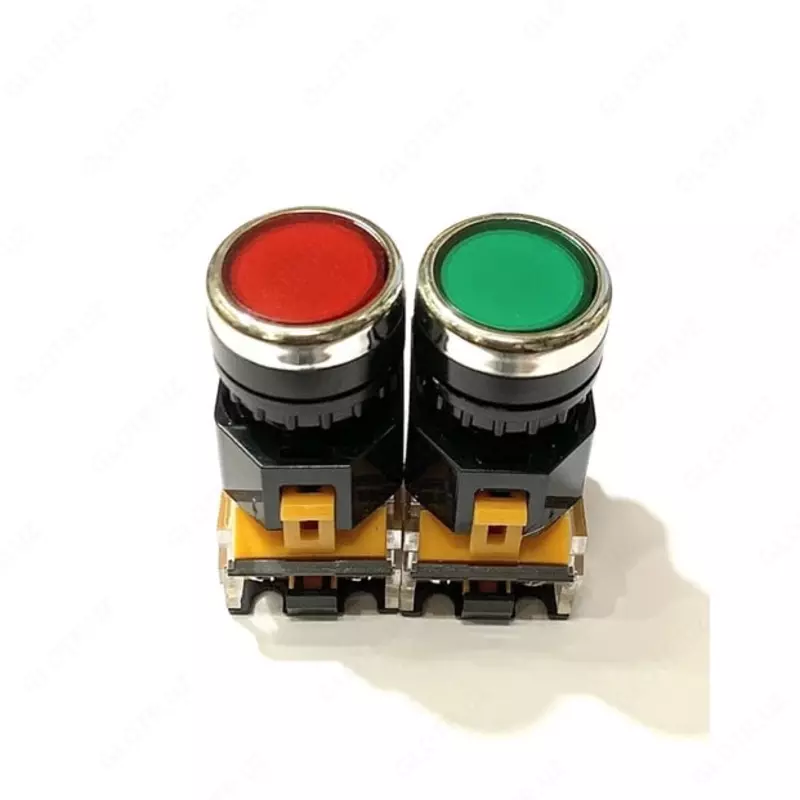 Favqulodda qoshaloq tugma UPOWER LA239A3 (START/STOP)  qizil/yashil  Ø22 mm  AC  5–10A