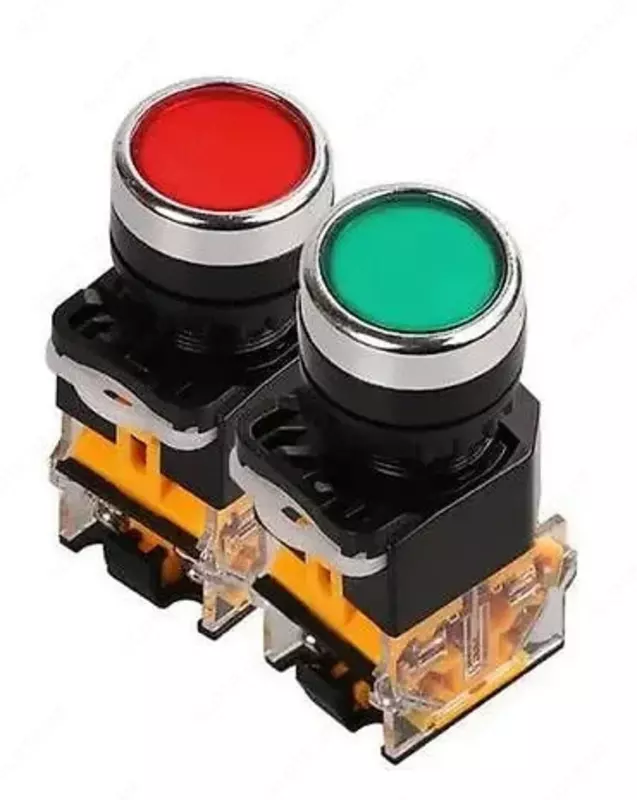  Favqulodda qoshaloq tugma UPOWER LA239A3 (START/STOP)  qizil/yashil  Ø22 mm  AC  5–10A - 