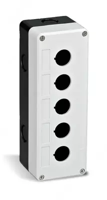  UPOWER tugmachali ustun  oq rangli plastik  5 ta joy  teshik diametri 22 mm - 