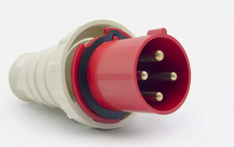 Штепсельная вилка (переносная) UPOWER 024  3 P+E (4 штырька)  32А