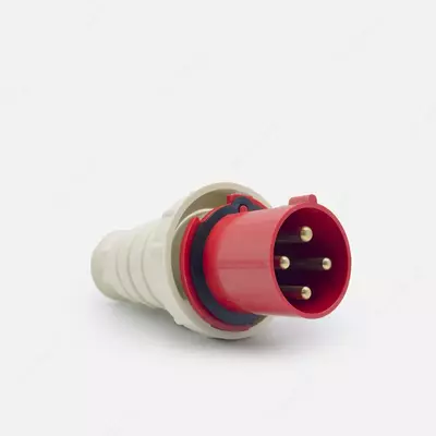  Штепсельная вилка (переносная) UPOWER 024  3 P+E (4 штырька)  32А - 