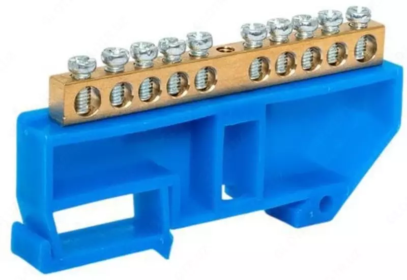 N3 shinasi (DIN relsida) UPOWER NS seriyali  jez  10 teshikli  230/400V  2.5-10 mm2  teshik d 5.3 mm  100A