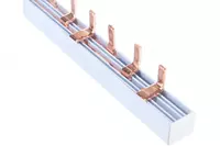  Шина соединительная (на DIN-рейку) UPOWER тип Pin  дл.1000 мм  латунь/медь  3Р  220/415В  16 мм2  4кВ - 