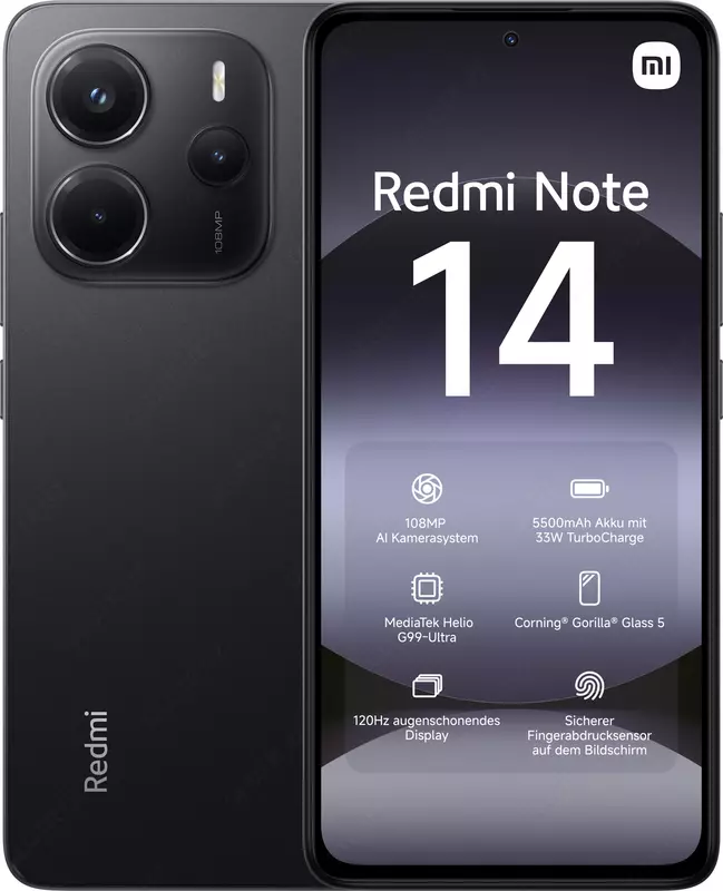 Смартфон Xiaomi Redmi Note 14 8/128 Midnight Black - 2 764 724 сум