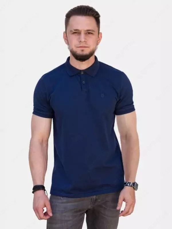 Erkaklar uchun polo futbolka yoqali va tugmali