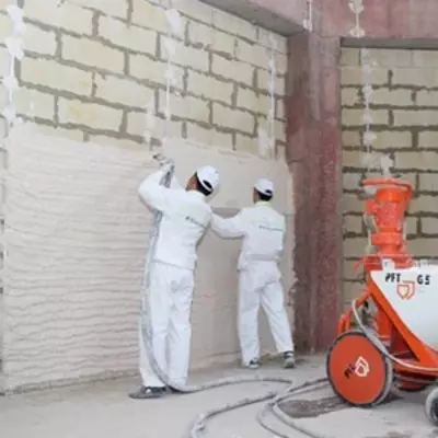 Механизированная штукатурка стен и фасадов