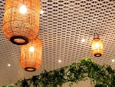 119 123.8 сум / кв.м Потолки Грильято треугольные