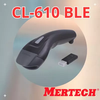 Беспроводной сканер штрих-кода MERTECH CL-610 BLE Dongle P2D USB Black