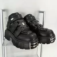 Женские панк-стиль платформенные ботинки по щиколотку