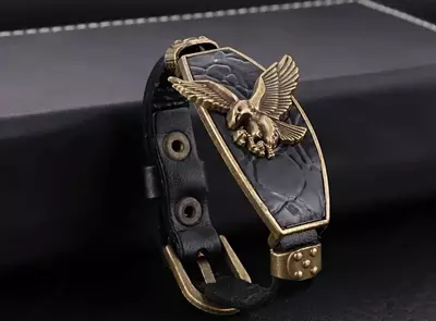 Мужской кожаный браслет в стиле панк - 200 000 сум / шт.