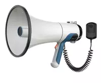 Megafon gromkogovoritel' s zapis'yu golosa i sirenoy / Rupor 100 Vt
