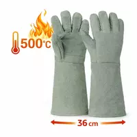 Перчатки жаростойкие 500°C сварочные 36 см