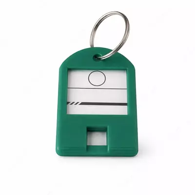  Пластиковые бирки для ключей с кольцом и окошком для подписи Только в розницу