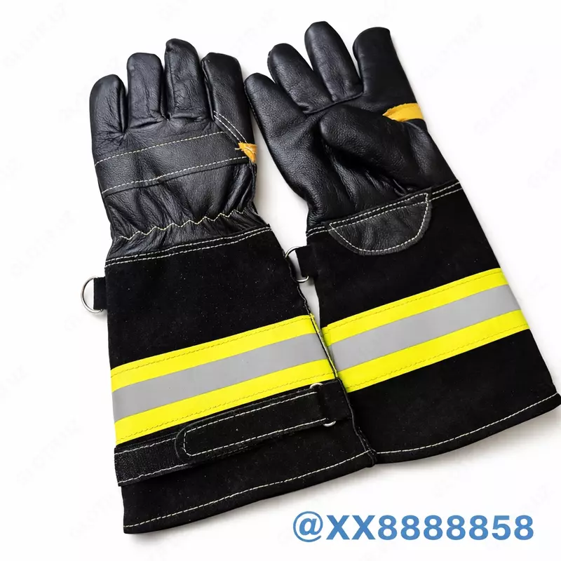 Перчатки пожарного кожаные 36 см термостойкие