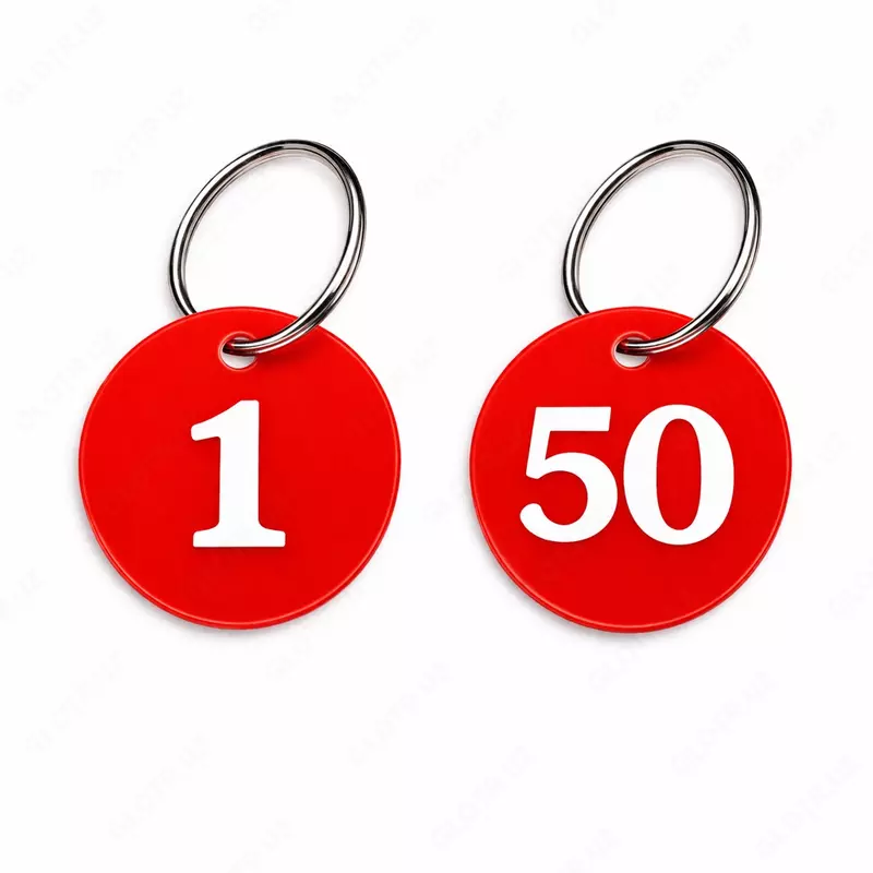 Брелок бирка пластиковая номерная водостойкая | бирки для ключей гардероба бассейна фитнес клуба отеля