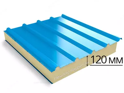 Сэндвич панель Кровельный Пенополиуретан 120/0.45/0.45