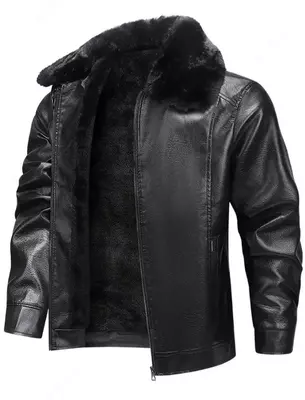 Кожаная мужская куртка зиная