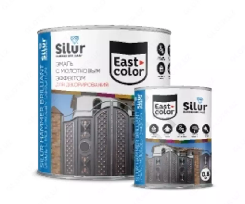 Эмаль серебр. с молотковым эффектом Silur