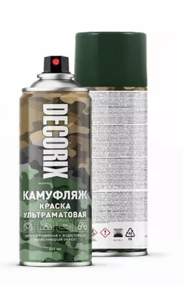 Аэрозольная камуфляжная краска "Decorix" универсальная