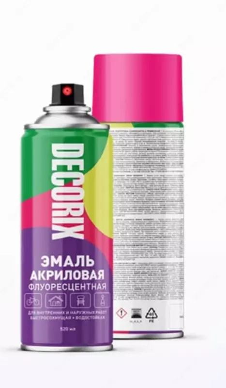 Аэрозольная акриловая эмаль "Decorix" универсальная