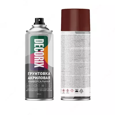 Аэрозольная грунтовка акриловая "Decorix" универсальная